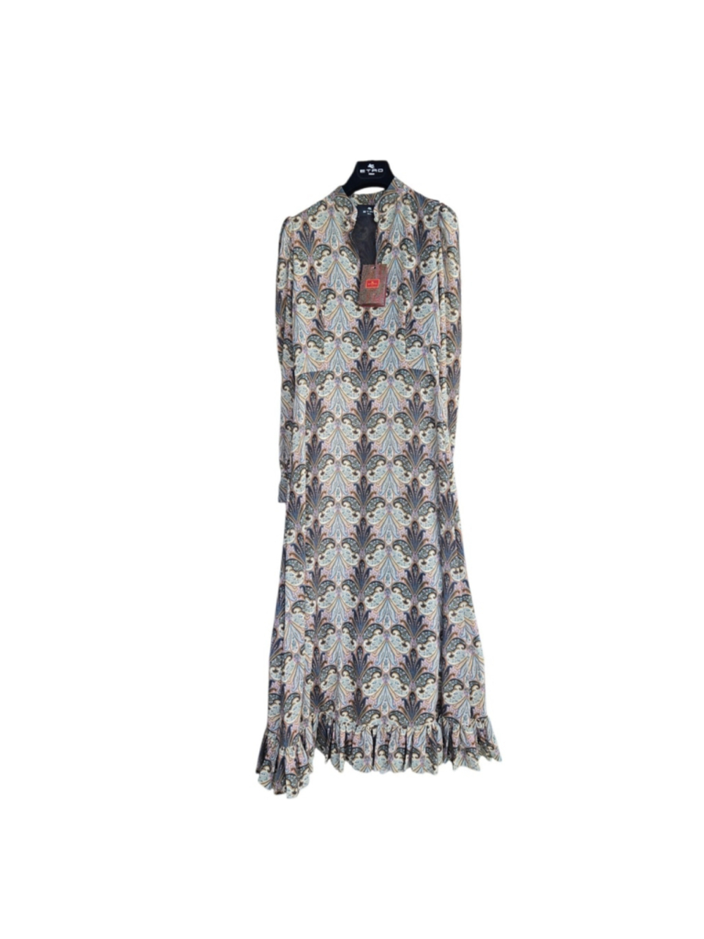 NWT ETRO Paisley Print Ruffle Maxi Dress Size IT 42 US 6 Style 1529895 - Picture 14 of 14